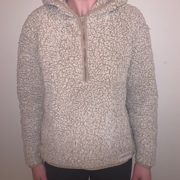 Eddie Bauer quarter zip fluffy hoodie - Picture 2 of 4